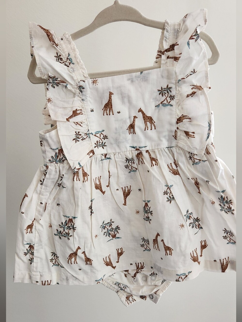 Carter's White Safari/Zoo Romper